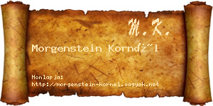 Morgenstein Kornél névjegykártya
